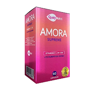 Amora Supreme 500mg 60 Cápsulas QualyNutri - Antioxidante Natural com Vitaminas e Minerais
