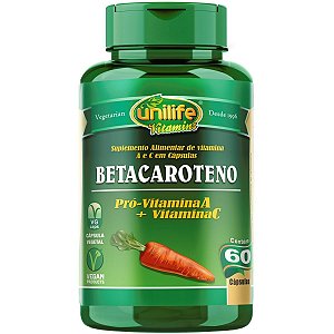 Betacaroteno Unilife - 500 Mg 60 Cápsulas