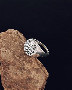 Anel São Bento - Prata 925