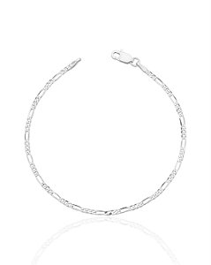 Pulseira Figaro 3x1 2mm x 21cm - Prata 925