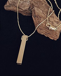 Corrente Pêndulo 70cm - Banho de Ouro 18k