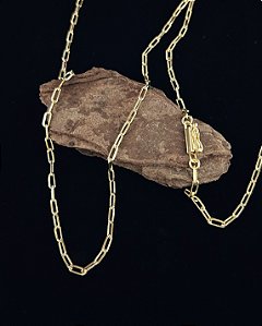 Corrente Cartier c/ Fecho Gaveta 70cm - Banho de Ouro 18k