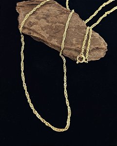 Corrente Singapura 2mm 70cm - Banho de Ouro 18k