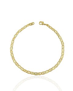Pulseira Piastrine 3mm 21cm - Banho de Ouro 18k