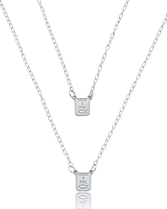 Escapulário Deus é Fiel com Oração de Pai Nosso 70cm - Prata 925