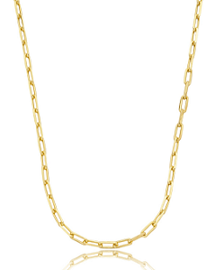 Corrente Elo Cartier 3mm 60cm - Banho de Ouro 18k