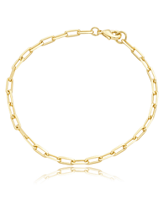 Pulseira Elo Cartier 3mm 21cm - Banho de Ouro 18k