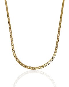 Corrente Elo Grumet 4mm 60cm - Banho de Ouro 18k