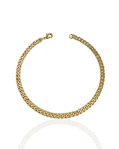 Pulseira Grumet 4mm 21cm - Banho de Ouro 18k