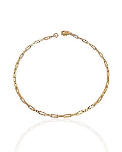 Pulseira Elo Cartier 2mm 21cm - Banho de Ouro 18k