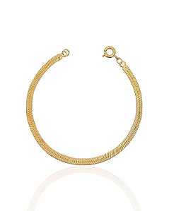 Pulseira Infantil Fita 3mm 15cm - Banho de Ouro 18k