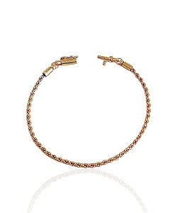Pulseira Cordão Baiano 2mm x 18cm - Banho de Ouro 18k