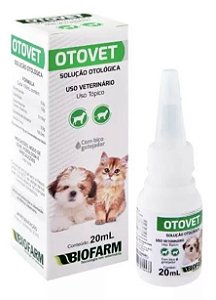 Otovet Solução de Tratamento Otológico para Cães e Gatos 20mL Biofarm