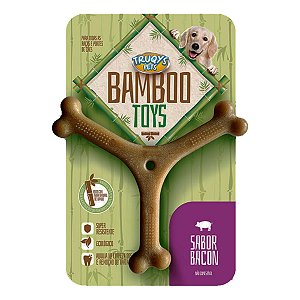 Brinquedo Mordedor em Y Bamboo Toys Bacon para Cães - Grande - Truqys