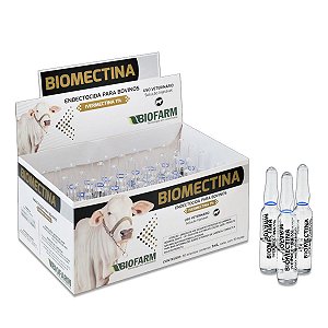 Endectocida Biomectina Injetável para Animais - 1mL - Biofarm