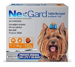 Antipulgas E Carrapatos Nexgard Para Cães 2 A 4 Kg 1 Tablete Original