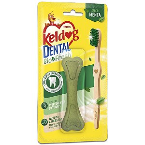 Petisco Osso Keldog Dental Bio Fresh Sabor Menta para Cães 1 Un Kelco