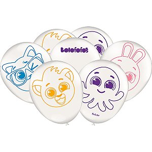 Balão Bexiga Temática Bolofofos Festa de Aniversário 25 Unid