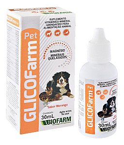 Suplemento Vitamínico Glicofarm Pet 30ml Biofarm Cães Gatos
