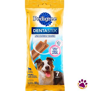 Petisco Dentastix Cuidado Oral 180g Cães 7 unid Raças Médias Pedigree