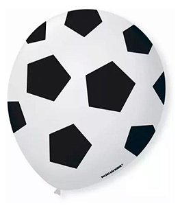 Balão Bexiga Bola de Futebol Jogo 25un 9" Festa Aniversário