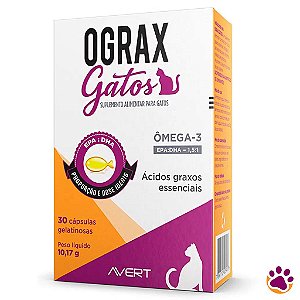 Ograx Gatos Suplemento Alimentar Para Gatos - 30 Cápsulas - Avert
