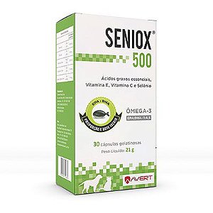 Suplemento Nutricional Seniox® 500 para Cães e Gatos 30 Cápsulas Avert