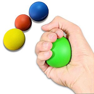 Kit Bolinha de Fisioterapia Lisa Bola Anti stress Terapeutica Pequena - Colorida - 3 Unidades - Sutt