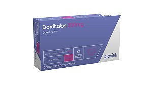 Doxitabs Antimicrobiano Doxiciclina para Cães e Gatos - 200mg - Biovet