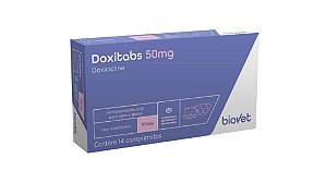 Doxitabs Antimicrobiano Doxiciclina para Cães e Gatos - 50mg - Biovet