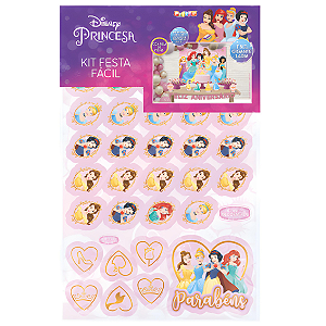 Kit Festa Fácil Decoração Princesas Disney Aniversário Comemoração - 39 Itens - Piffer