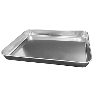 Bandeja Retangular Alta de Aço Inox para Servir Preparar Organizar Alimentos - 40cm – Ke Home