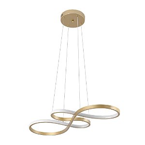 Pendente Led Ranu 35W 3000K Dourado | Nordecor 2188