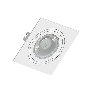 Spot de Embutir Face Plana Quadrado PAR20 13x13x3,5cm Termoplástico Branco | Save Energy SE-330.1039