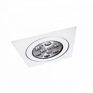 Spot de Embutir Face Plana Quadrado AR111 14,5x14,5x2,8cm Metal | Impacto 2035