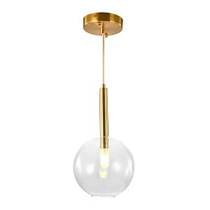 Pendente Filó G9 Metal e Vidro Bronze e Transparente | Bella Iluminação RZ006