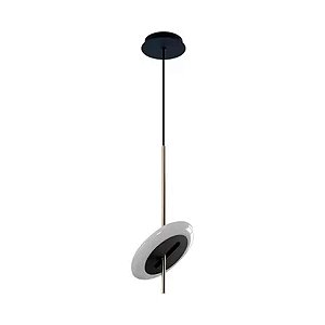 Pendente Uno Led 3000K 6W 522lm Dourado e Branco | Bella Iluminação ML017