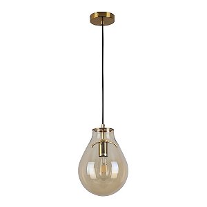 Pendente Tommy Ø21,5 E27 Metal e Vidro Bronze e Conhaque | Skylight SKY-3039S