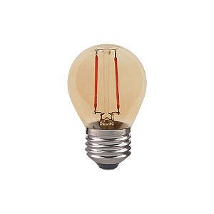 Lâmpada Filamento Led Bolinha G45 E27 Retrô Âmbar 2W 2200K Bivolt | Avant 180030165