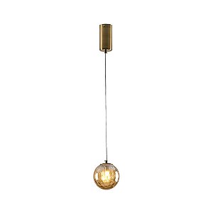 Pendente Blomma Dourado e Âmbar Ø12cmx12cm 1XG9 5W IP20 | Bella BLO1PD01AB012