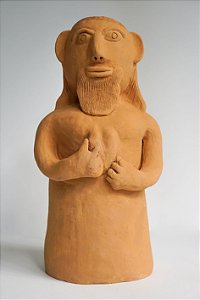 Escultura de terracota Sagrado Coração de José - Mestra Irinéia
