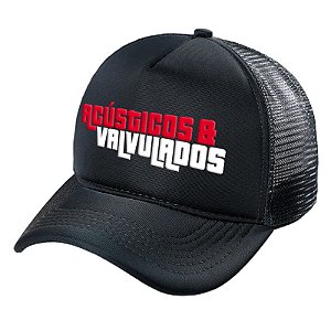Boné Trucker - Acústicos & Valvulados (Black)