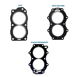 Junta Cabeçote Motor Popa Johnson Evinrude HP 15-25 HP ( SELECIONAR O MODELO )
