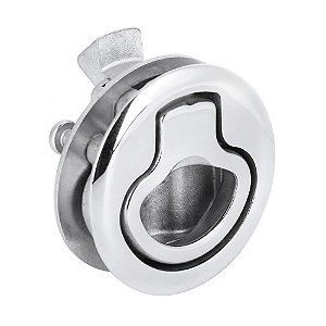 Puxador Aço Inox Embutir Trava Tranca Barco Lancha Motorhome