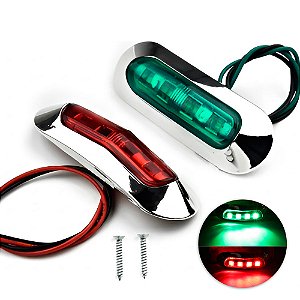Luz Proa LED de Navegação Bombordo Boreste 12/24v Barco Jet