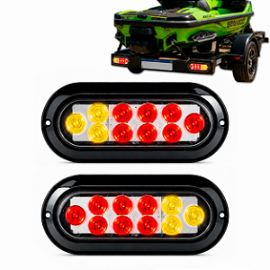 Par Luz Lanterna Carreta LED Reboque Barco Lancha Jet Ski