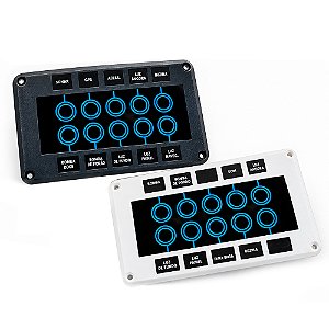 Painel Eletrônico de Comando 10 Funções Náutico Barco Lancha