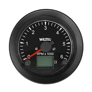 Relógio Contagiro Tacômetro 6000 RPM + Horímetro 85mm Lancha