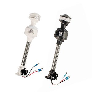 Mastro Luz LED Tricolor Articulado Alcançado Lancha Barco 12V