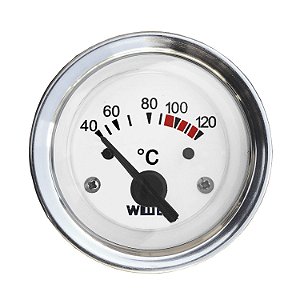 Relógio Indicador Temperatura 40-120°C 52mm 12v Barco Lancha
